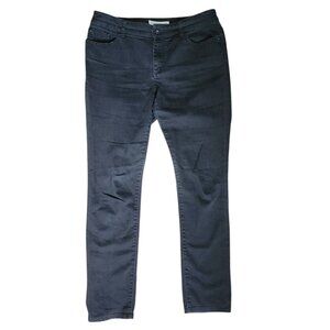 Chicos Jeans Size 1 Womens Medium 8 Platinum Denim Solid Black Pockets Slim Leg